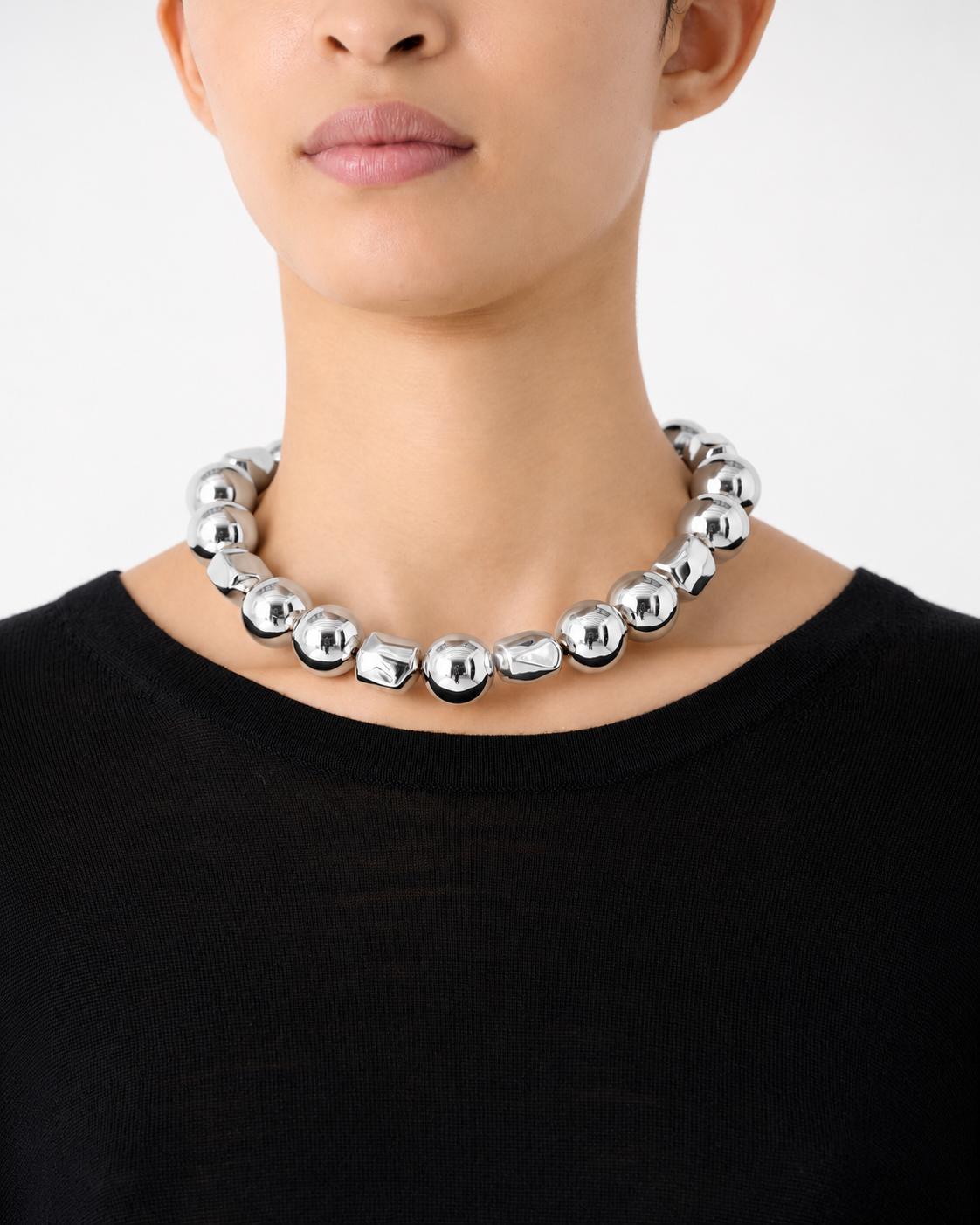 MEIMEIJ – COLLANA GIROCOLLO CON SFERE E PIETRE