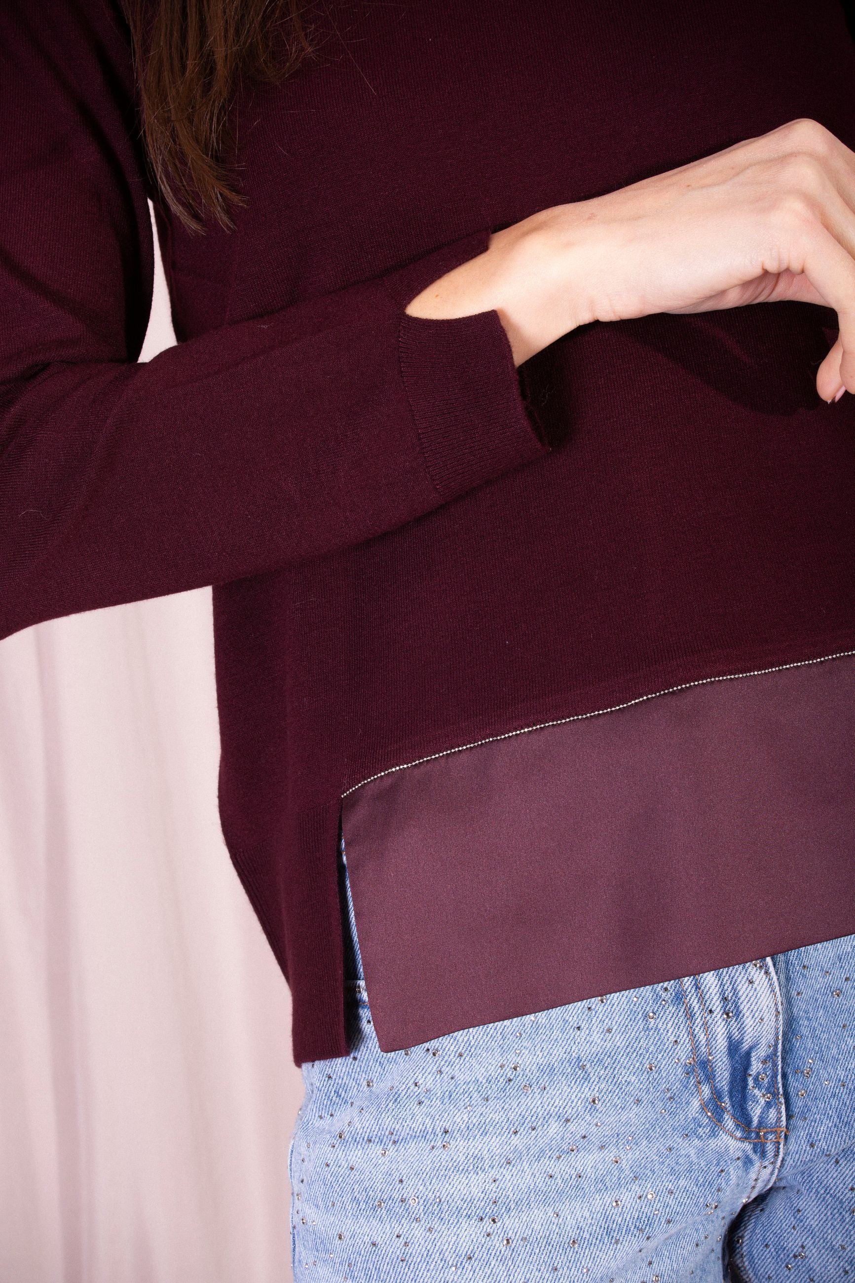 MAIDA MILA MAGLIA CON INSERTI